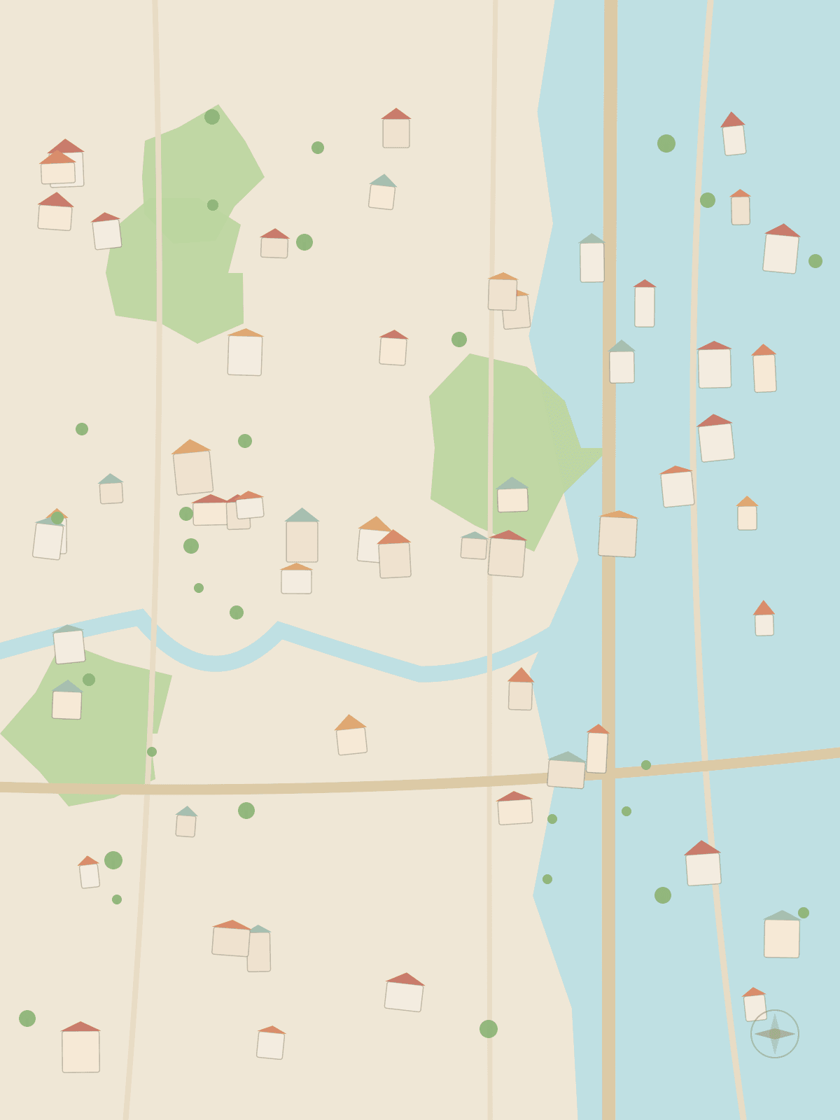 Illustrated keepsake map of Rockport